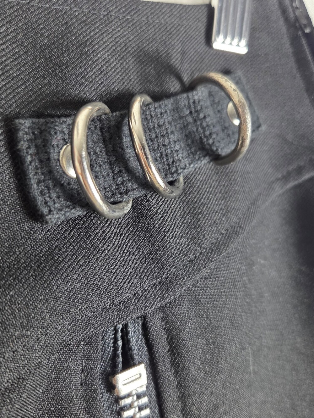 Lip Service Vintage 90s Y2K Goth Zipper O RIng Low Rise Micro Mini Skirt - Picture 3 of 8